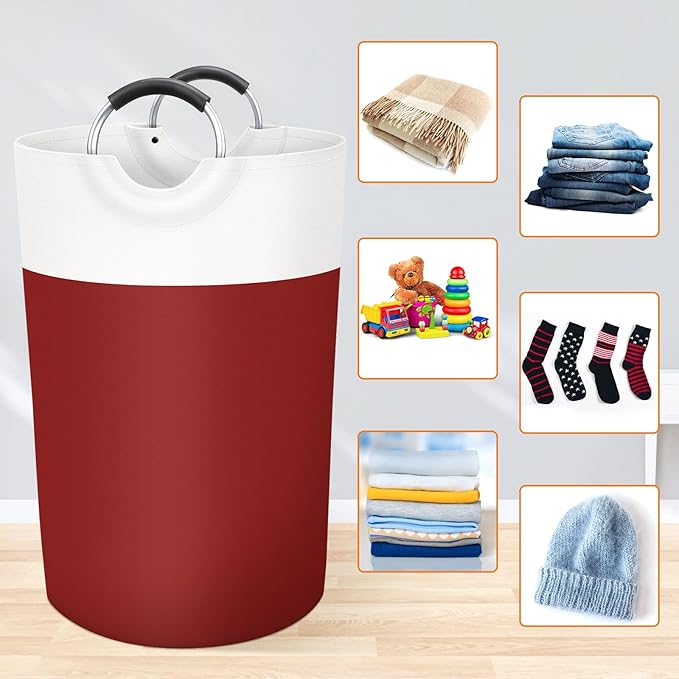BlissTotes 115L Laundry Basket, Freestanding Laundry Hamper, Collapsible Dirty - Image 4