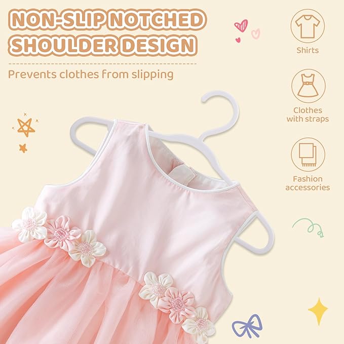 100 Pack White Baby Hangers 12.91 Inch - Image 3