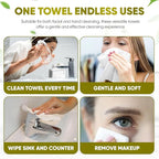Disposable Face Towels – 100 Count XL 10”x12” Biodegradable Dry Wipes | Ultra - Image 4