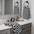 Black Hand Towels for Bathroom & Kitchen, 2 Pack Cotton Quick Dry Towels for - Image 4