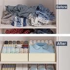 DIMJ Drawer Organizer Clothes Storage- 18 Pack Baby Dresser Organizer - Image 7