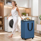 Laundry Basket with Wheels, Collapsible Laundry Baskets, Laundry Hamper with - Image 6