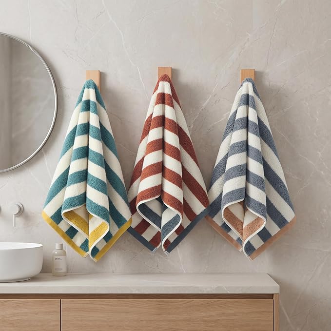 REDKISS 3-Pack Premium Hand Towels, 28x12 Inches 100% Cotton Bath Towels - Image 8