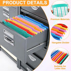 party greeting 8 Pack File and Folder Dividers 9x11.4 Inches Plastic Hanging - Image 3