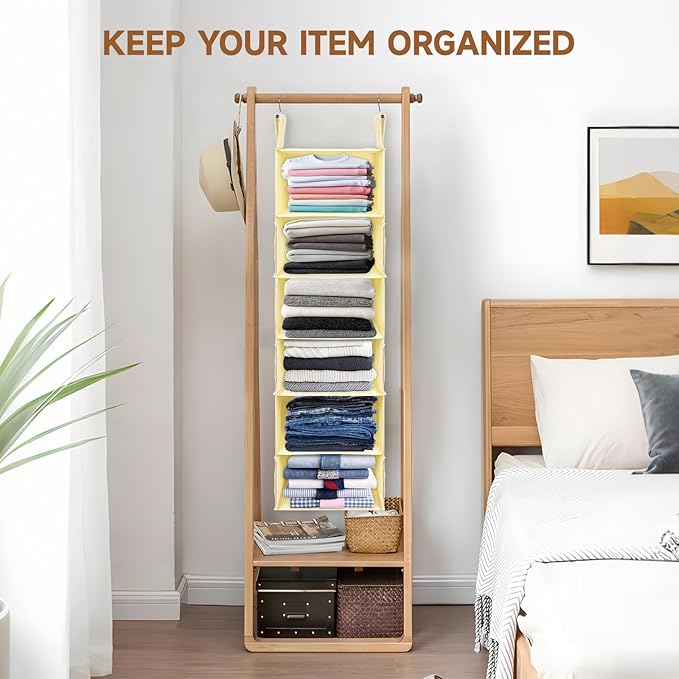 Posprica Interchangeable Hanging Closet Organizer – 6 Slim Tiers or 3 Spacious - Image 8