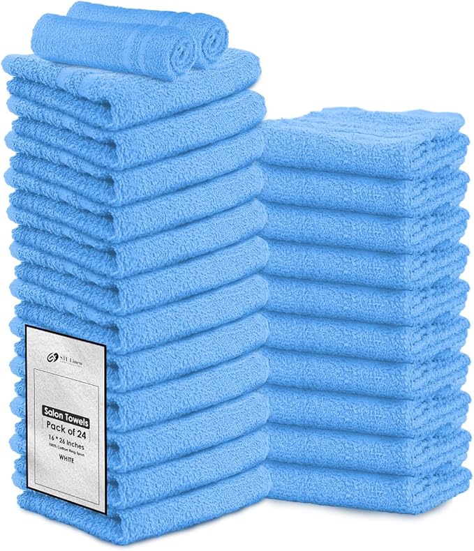 Hand Towels Light Blue Economy Salon Towels by STFLinen