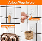 Adhesive Wall Hooks for Hanging Heavy Duty 33lb, Waterproof and Rustproof - Image 3