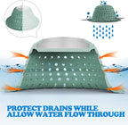 zaa Bathtub Drain Hair Catcher, Premium Silicone Collapsible 2 Pack Drain - Image 6