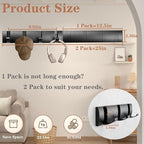 Folding Coat Hooks, Wall Mounted Coat Rack - Image 2