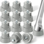 Ancable 12-Pack Door Stopper Replacement Tips, Heavy Duty Kickdown Door Stop by Ancable