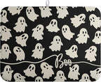 Halloween Ghosts Dish Drying Mat Black and White Large Kitchen Mats Dish Drying by farg