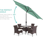 Best Choice Products 10ft Outdoor Table Compatible Steel Polyester Market Patio Umbrella w/Crank and Easy Push Button Tilt - Image 2