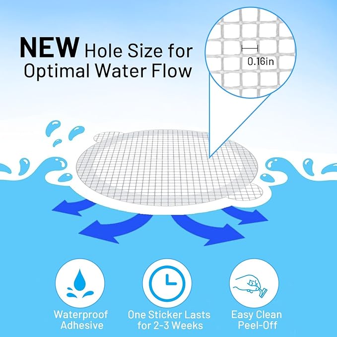 25 PCS Disposable Shower Drain Hair Catcher 3.54 Inches Round Drain Hair - Image 8