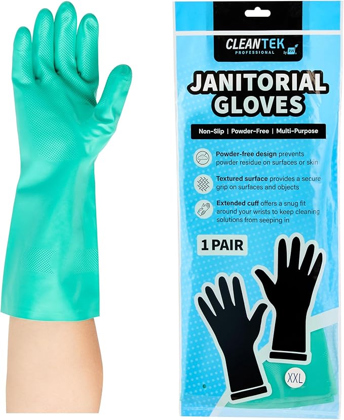 Restaurantware-Clean Tek Professional 15 Mil XXL Cleaning Gloves, 1 Pair Of by Restaurantware