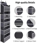 Over Door Organizer with 5 Large Pockets, Heavy Duty Hanging Organizer Storage - Image 4