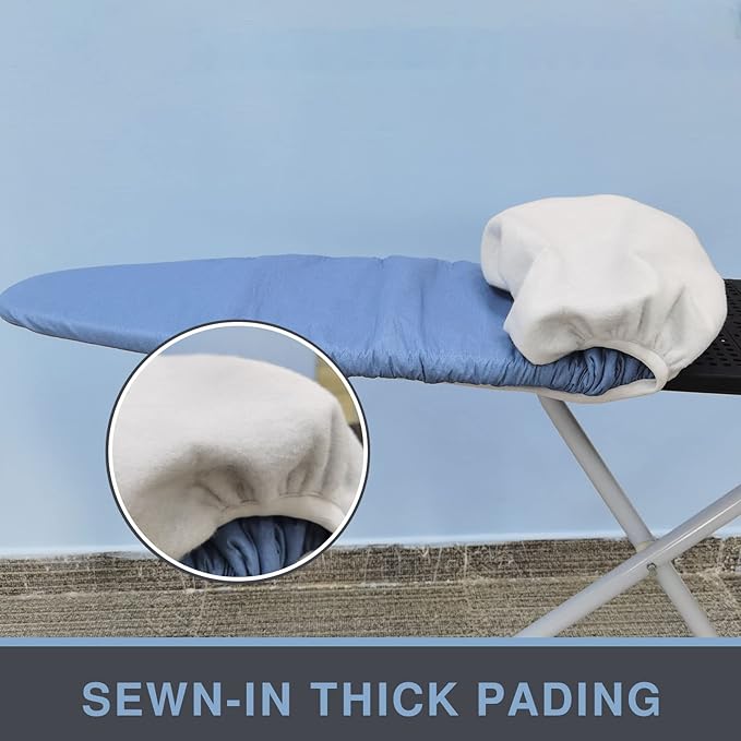Ironing Board Cover and Pad, Small Size 13x43, Thick Padding, Elastic Edge - Image 3