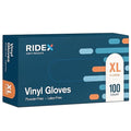 Ridex Disposable Gloves Latex-Free Clear Vinyl Gloves Powder-Free All-Purpose by Ridex