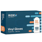 Ridex Disposable Gloves Latex-Free Clear Vinyl Gloves Powder-Free All-Purpose by Ridex
