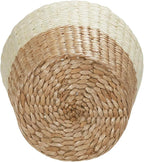 Household Essentials 2-Tone Woven Waste Basket, HandWoven Paper Rope Basket - Image 5