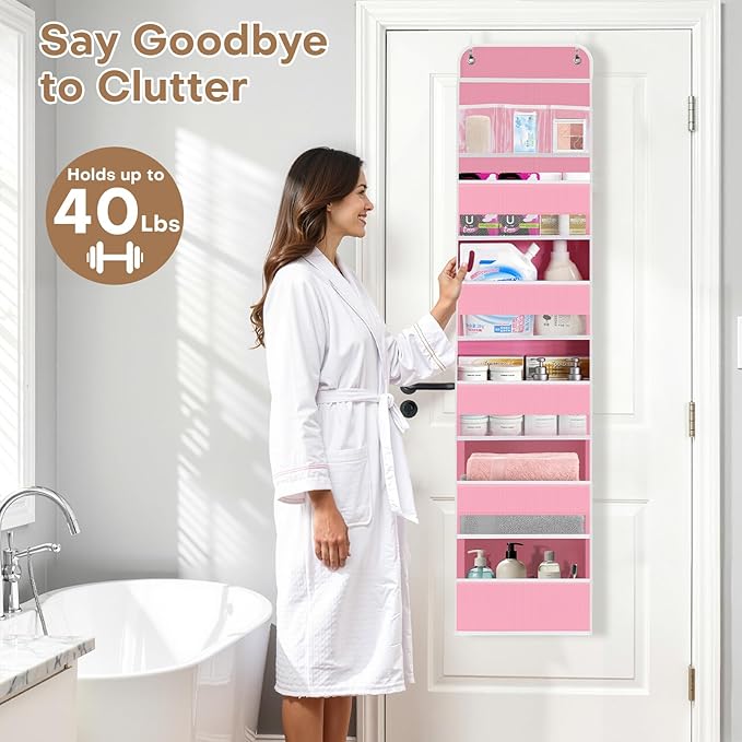 SpaceWhisper Over the Door Organizer, 6 Large Pocket Hanging Storage Organizer - Image 7