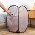 2 Pack Mesh Laundry Hampers, Pop Up Laundry Baskets, Collapsible Clothes - Image 4