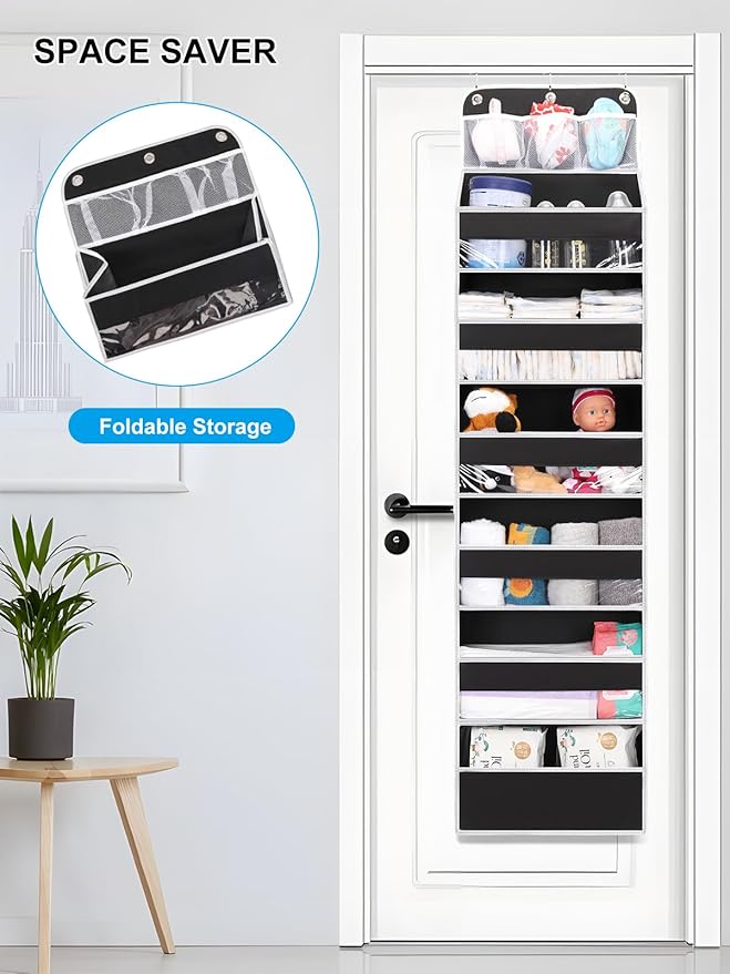 Over the Door Storage Hanging, 6 Tier Behind Door Organizer - Image 7
