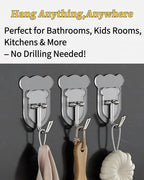 10 Pcs Heavy Duty Adhesive Hooks 10lb Max - Image 5