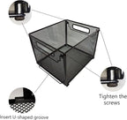 SETTFRFE Letter Size Metal Mesh Hanging File Folder Organizer Crate Basket - Image 7