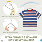 HOUSE DAY Velvet Kids Hangers 60 Pack, Premium Childrens Hangers - Image 4
