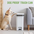 Slim Bathroom Trash Can With Lid, 2.6 Gallon /10 Liter Small Wastebasket - Image 6