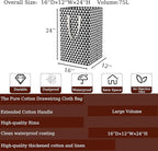 75L Waterproof Laundry Hamper Collapsible Laundry Basket Cotton Handle Laundry - Image 2
