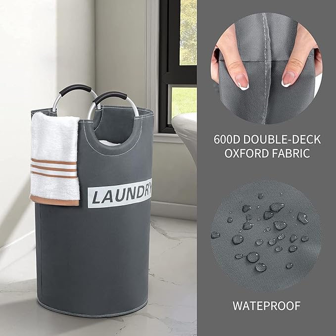 ZEROJETLAG 82L Large Laundry Basket Collapsible Hamper - Image 4