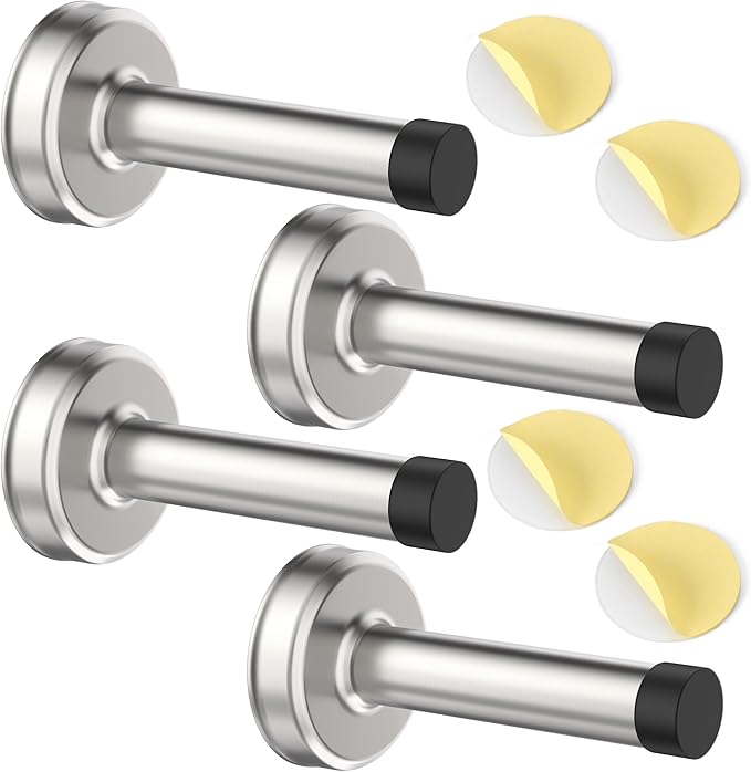 4 Pack Door Stops, 304 Stainless Steel Door Stoppers, Easy Installation - Image 9