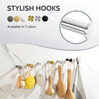 SAYAYO Coat Hooks Wall Mounted, Chrome Towel Hooks - Image 8