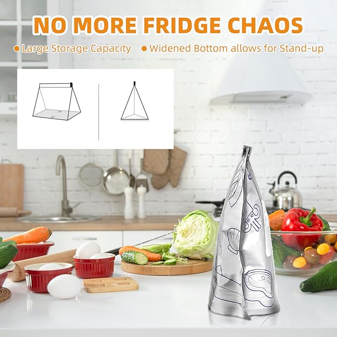 30PCS Reusable Aluminum Foil Sealable Storage Bags, 2025 New Resealable Vacuum - Image 7