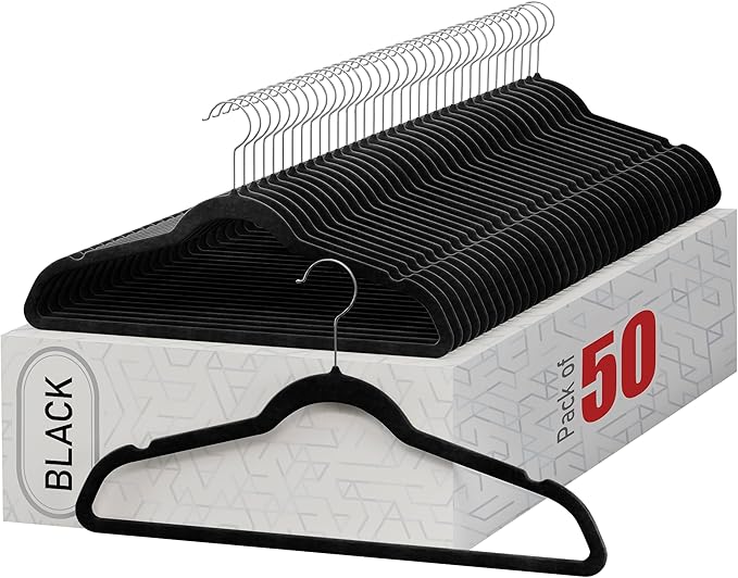 Home-it Premium Velvet Hangers 50 Pack by HOMEIT