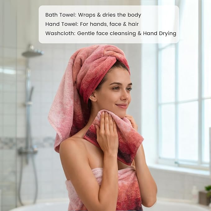SEMAXE 12-Piece Family Bathroom Towel Set - Image 7