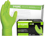 GLOVEWORKS HD Green Gloves, 8 Mil Nitrile Disposable Heavy Duty Raised Diamond by GLOVEWORKS