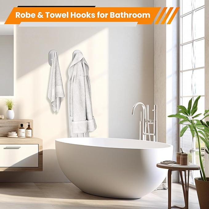 Silver Adhesive Hooks Heavy Duty, Wall Hooks - Image 5