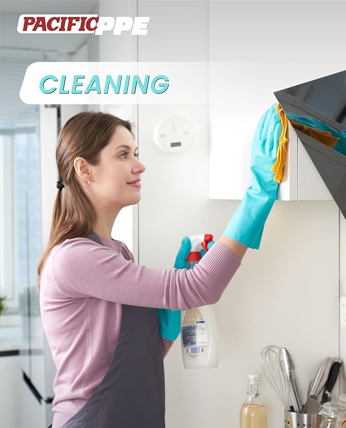 PACIFIC PPE 2 Pairs Reusable Dishwashing Cleaning Gloves - Image 6