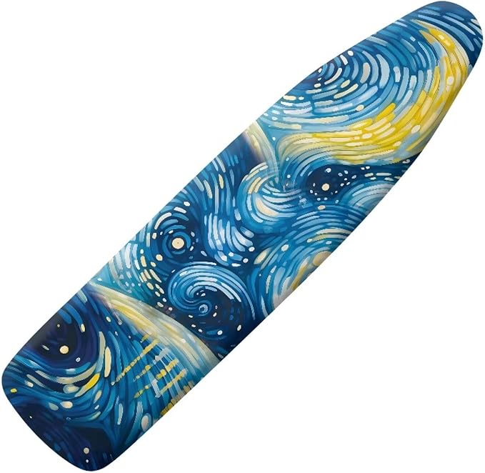 Starry Night Ironing Board Cover and Pad, Dragonfly Iron Board Cover Non-Slip by Hinthetall