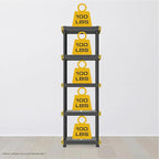 BLACK & YELLOW 5-Tier Heavy Duty Plastic Storage Shelving Unit, 5 Shelves Support up to 100lb/shelf, Organization and Storage, Weather-Resistant Design, Easy Assembly, American Made (72H x 24W x 20D) - Image 2