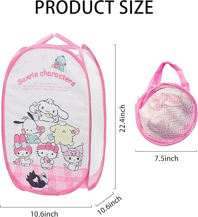 Cute Mesh Popup Laundry Hamper - Image 6
