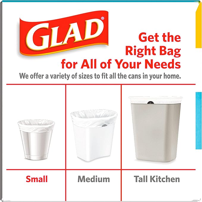 Glad Small Trash Bags 4 Gallon, Febreze Beachside Breeze Garbage Bags, Odor - Image 9