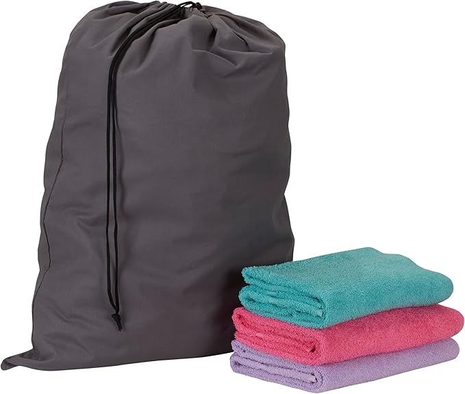 Household Essentials Cotton Laundry Bag, 100% Cotton, Drawstring Top - Image 6