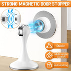 Magnetic Door Stoppers 4 Pack, Stainless Steel Magnetic Door Stop, Wall & Floor - Image 2