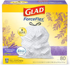 Glad ForceFlex Tall Kitchen Trash Bags, 13 Gallon, Gain Lavender by GladTrashFoodStorage