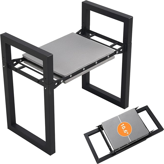 Garden Kneeler and Seat Heavy Duty 500lbs, Anti-Tip Gardening Stools with 10.5” Widen Kneeling Pad for Seniors Gardeners, 2 in 1 Garden Bench for Kneeling and Sitting by Unknown
