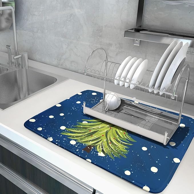 Christmas Tree Dish Drying Mat 18 x 24 Inch - Image 5