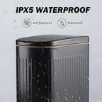 Slim Bathroom Trash Can with Lid Stainless Steel Garbage Can Soft Close Step - Image 4